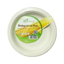 Biogreen Biodegradable Plate - round  7" 