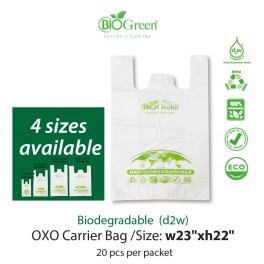 d2w Biodegradable OXO Carrier Bag 22"x23" x 20's