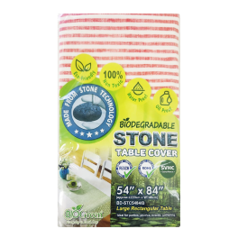 Biogreen Biodegradable Stone Table Cover  RT B - Size  54" x 84" (Random color)