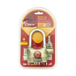 CV-CLAVIS Alarm Padlock Gold CB071G extra 5 keys