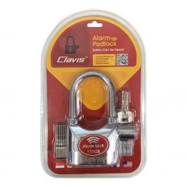 CV-CLAVIS Alarm Padlock Silver CB071S extra 5 Keys