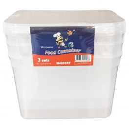 Food Container (Rectangle)  (4000ml) -size 227mm (M4000RT)