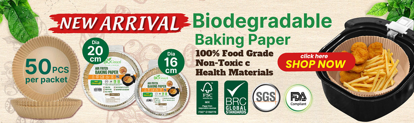 Biodegradable FSC Air Fryer Baking Paper -16cm and 20cm
